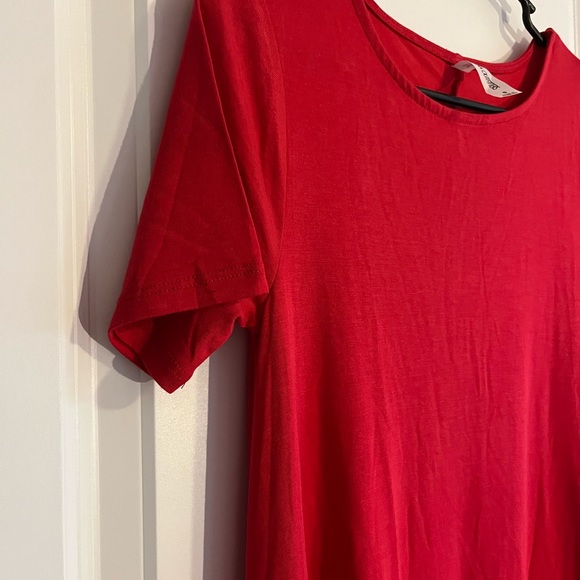 NWOT-Red Zenana Outfitters Ruffle Dress - Picture 2 of 5